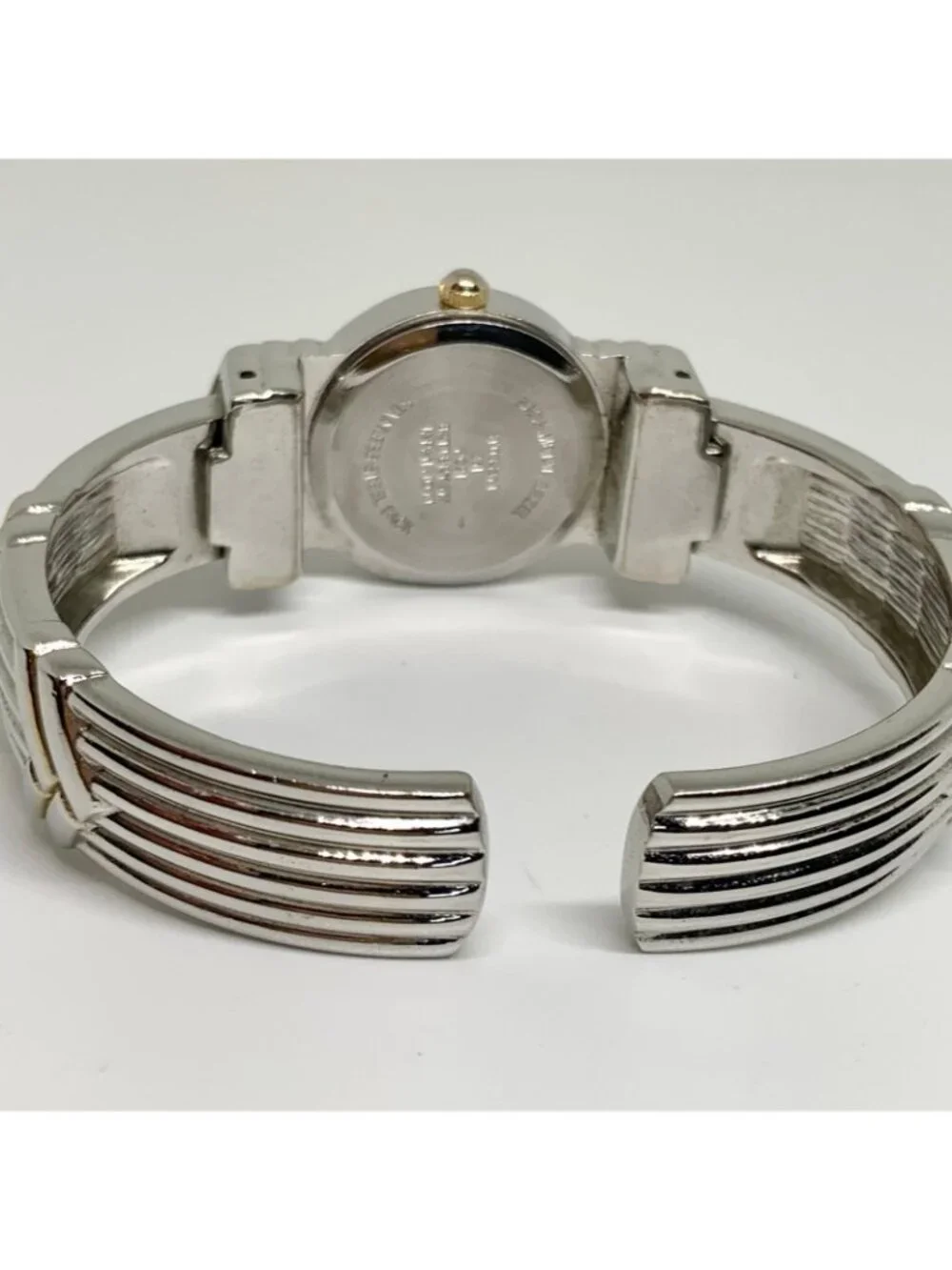 Studio women’s cuff bracelet watch two tone 23mm quartz analog 6.5” running
